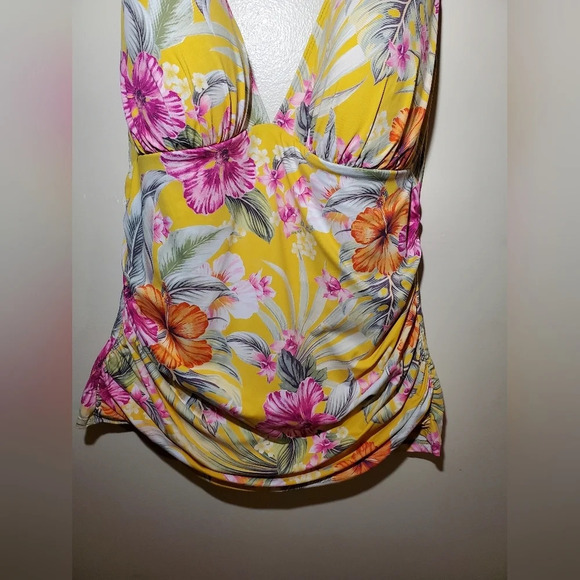 Bleu rod beattie swim suite top floral size 14 - Picture 4 of 7